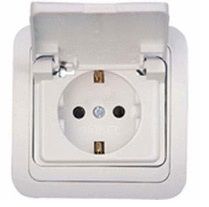 Mimoza Розетка с крышкой белая/белая (12029) Mimoza Розетка с крышкой белая/белая (12029)